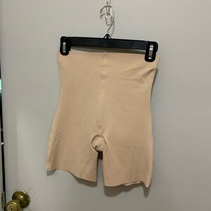 Women's High-Waisted Shape-wear Tan Shorts